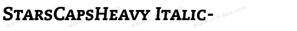 StarsCapsHeavy Italic字体转换